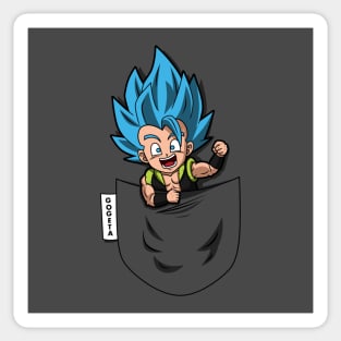 Funny Cute Anime Manga Superhero Pocket Design Sticker